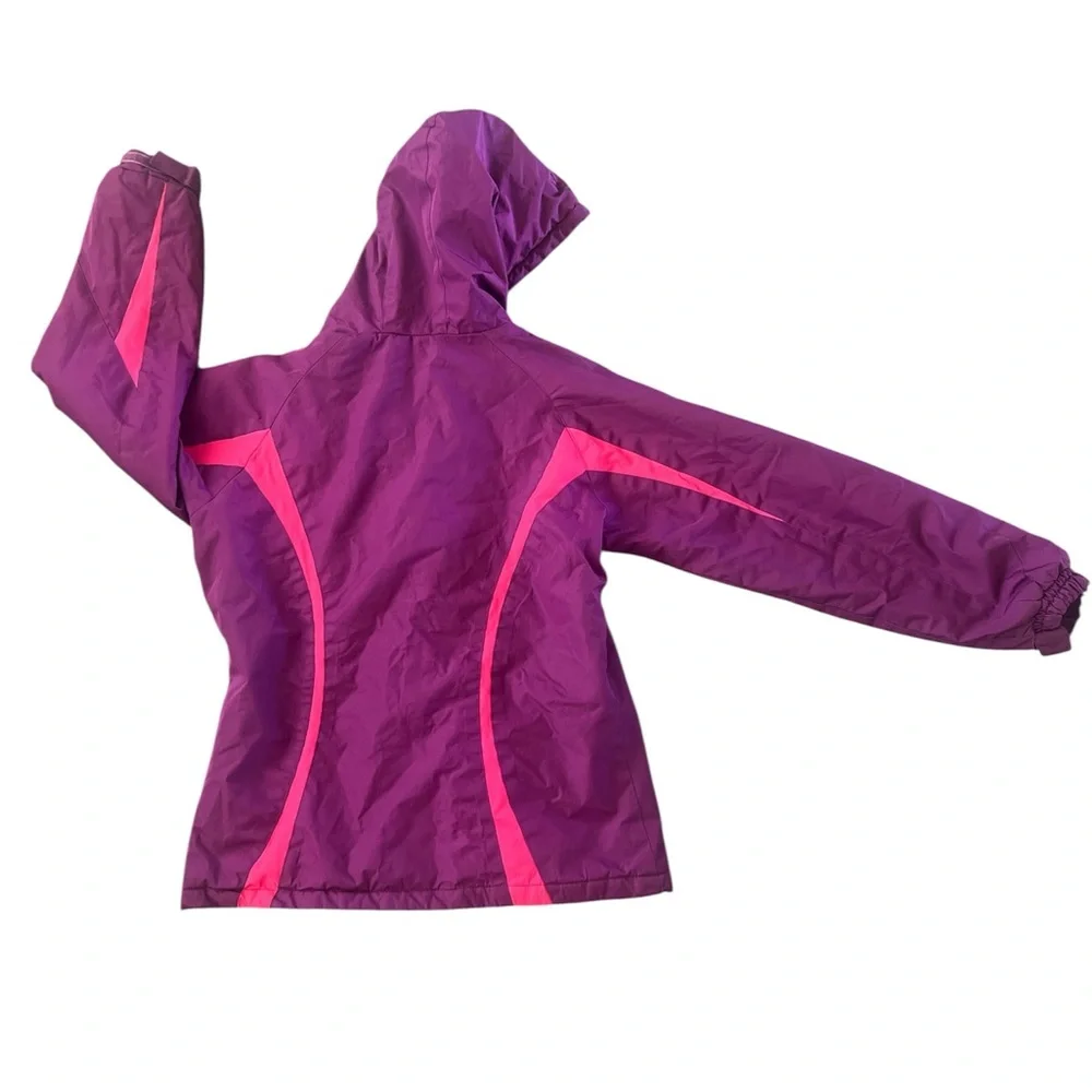 Purple and Pink Hooded Jacket Girls Size 14